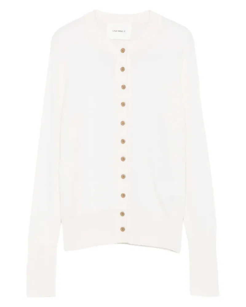 Lisa Yang button-front cardigan - Weiß Weiß