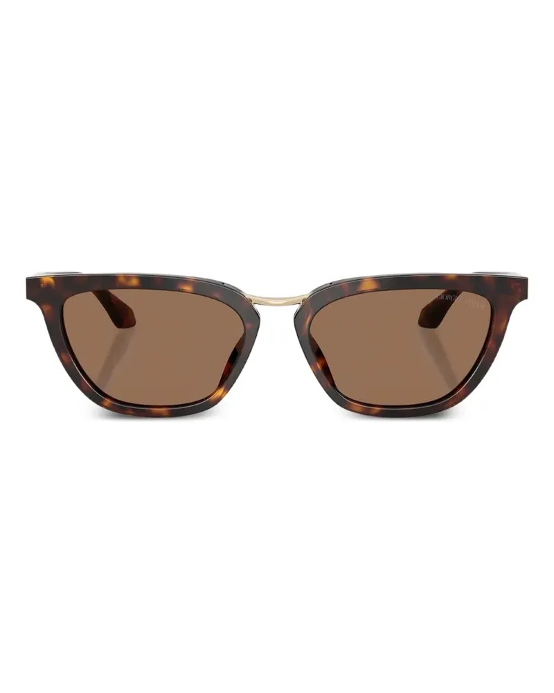 Giorgio Armani cat-eye tortoiseshell sunglasses - Braun Braun