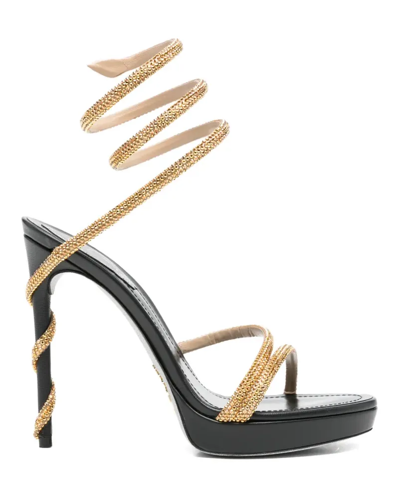 René Caovilla Verzierte Margot Sandalen - Schwarz Schwarz