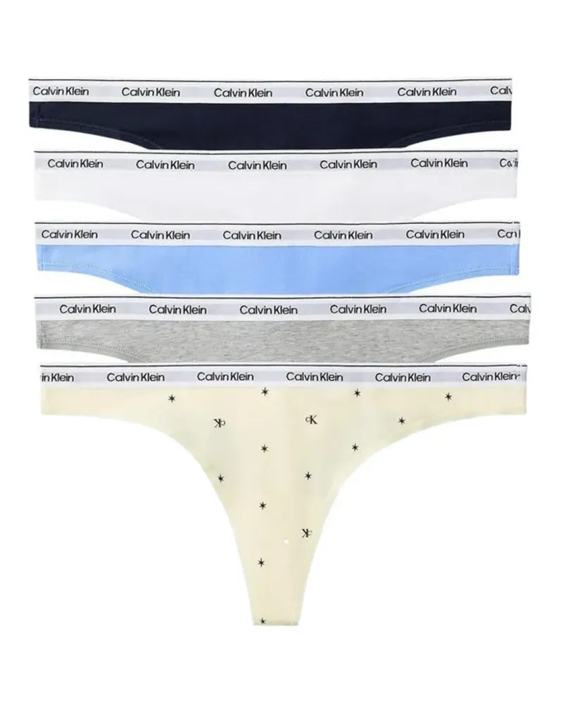 Calvin Klein 5er-Set Tangas mit Logo - Gelb Gelb