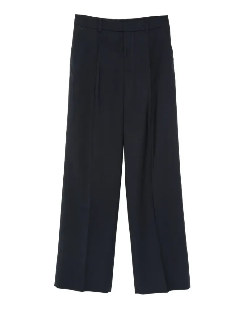 PT TORINO Wide-Leg-Hose mit Bundfalten - Blau Blau