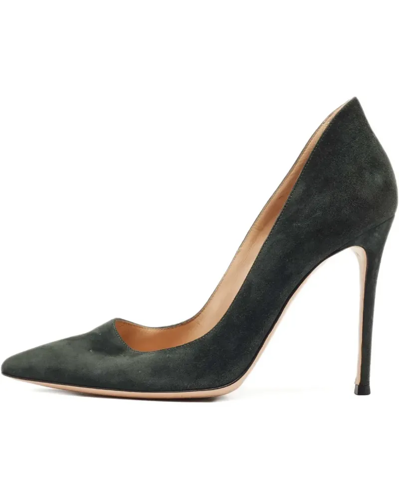 Gianvito Rossi Wildleder-Pumps mit spitzer Kappe - Grün Grün