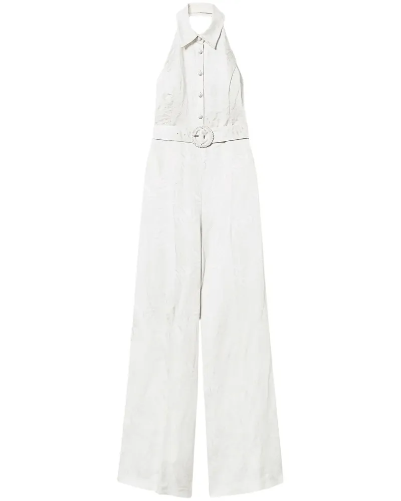 Twin-Set Neckholder-Jumpsuit - Weiß Weiß