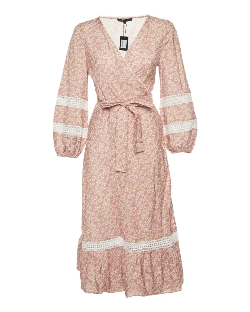 Maje Wickelkleid mit Blumenprint - Nude Nude