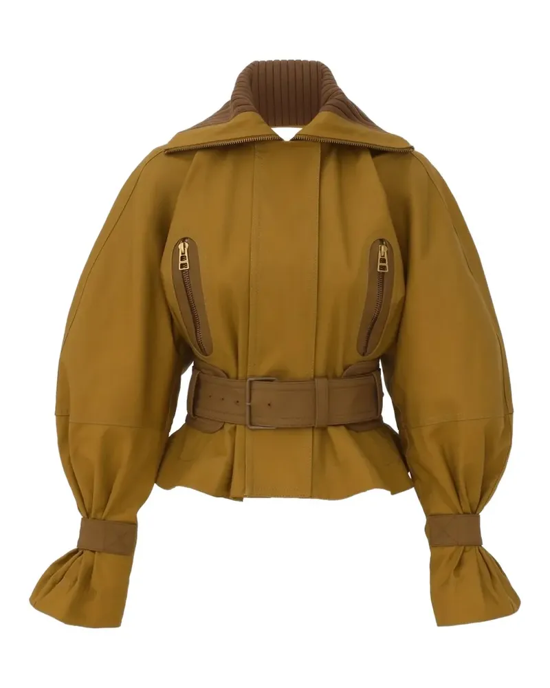 Zimmermann Valiant Drill belted balloon-sleeve jacket - Gelb Gelb