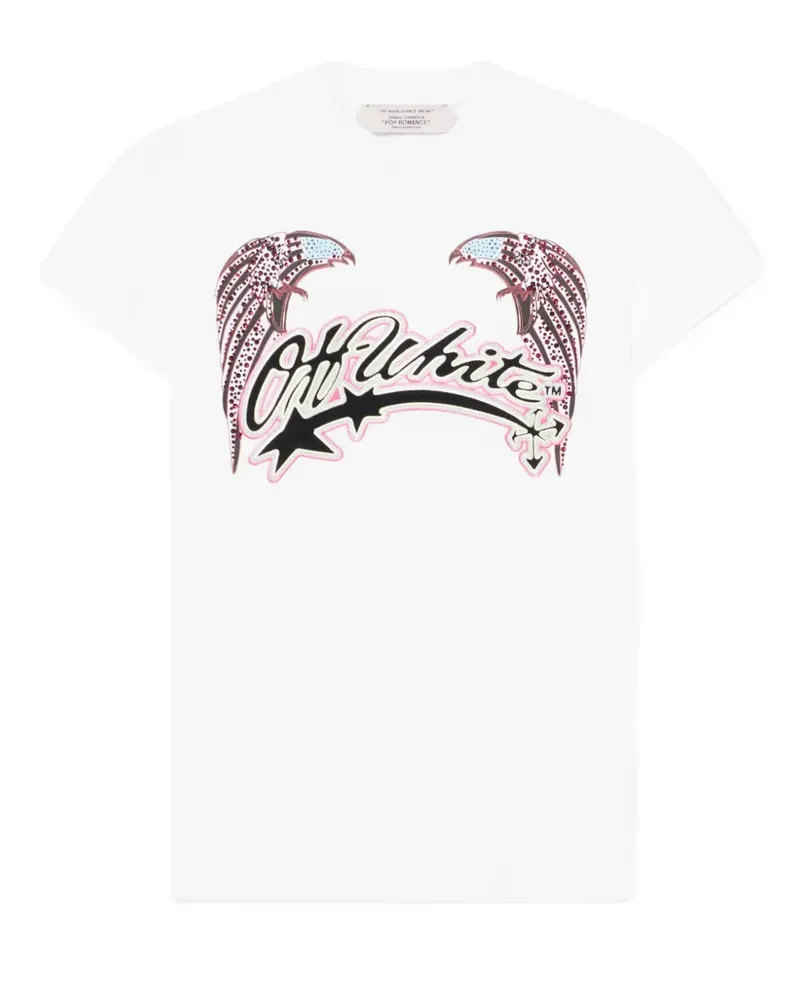OFF-WHITE x Swarovski crystal-embellished graphic-print T-shirt - Weiß Weiß