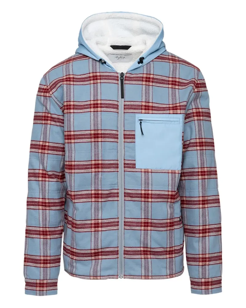 Aztech Mountain plaid hoodie - Blau Blau