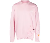 Pullover im Distressed-Look - Rosa