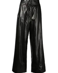 Maison Margiela High-Waist-Hose mit weitem Bein Schwarz