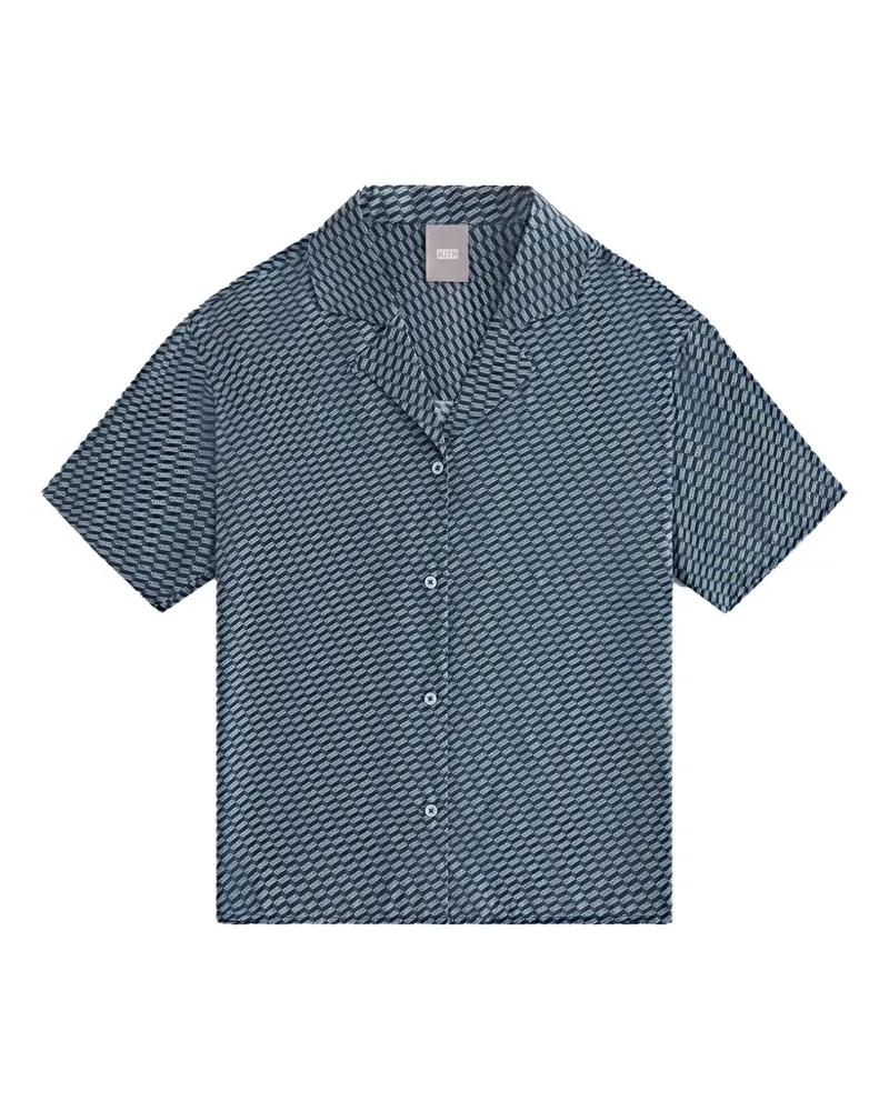 KITH Elena monogram camp shirt - Blau Blau