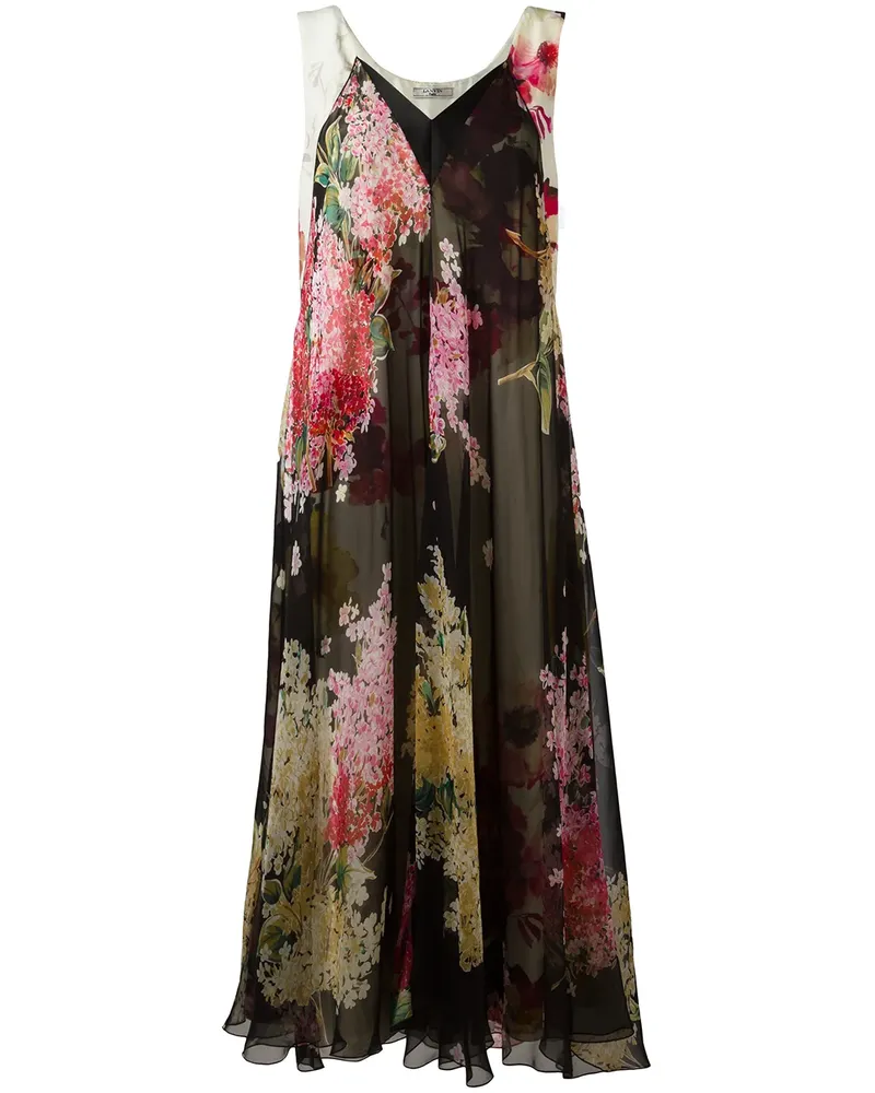 Lanvin Seidenkleid mit Blumen-Print - Mehrfarbig Mehrfarbig