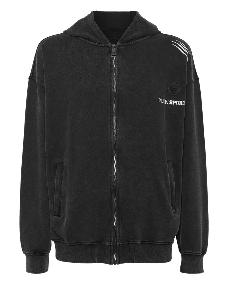 Philipp Plein Kapuzenjacke mit grafischem Print - Schwarz Schwarz