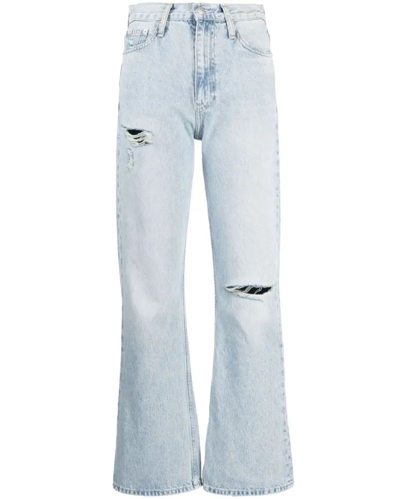 Calvin Klein Bootcut-Jeans im Distressed-Look - Blau Blau