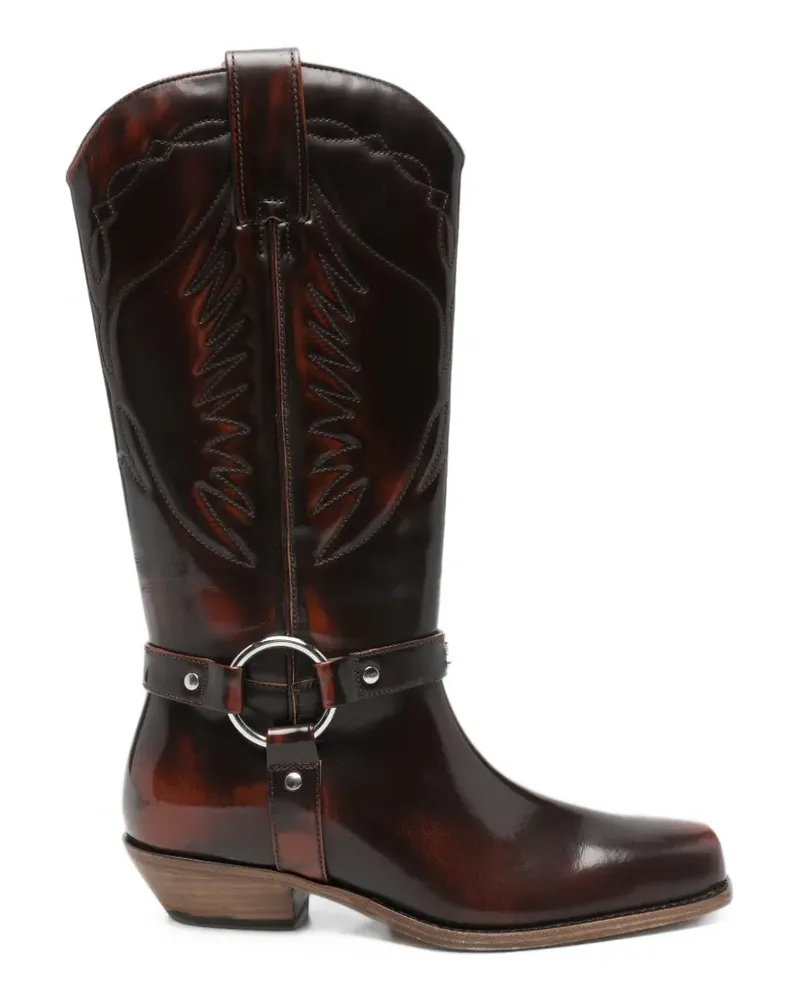 Patrizia Pepe Cowboystiefel aus Leder - Braun Braun