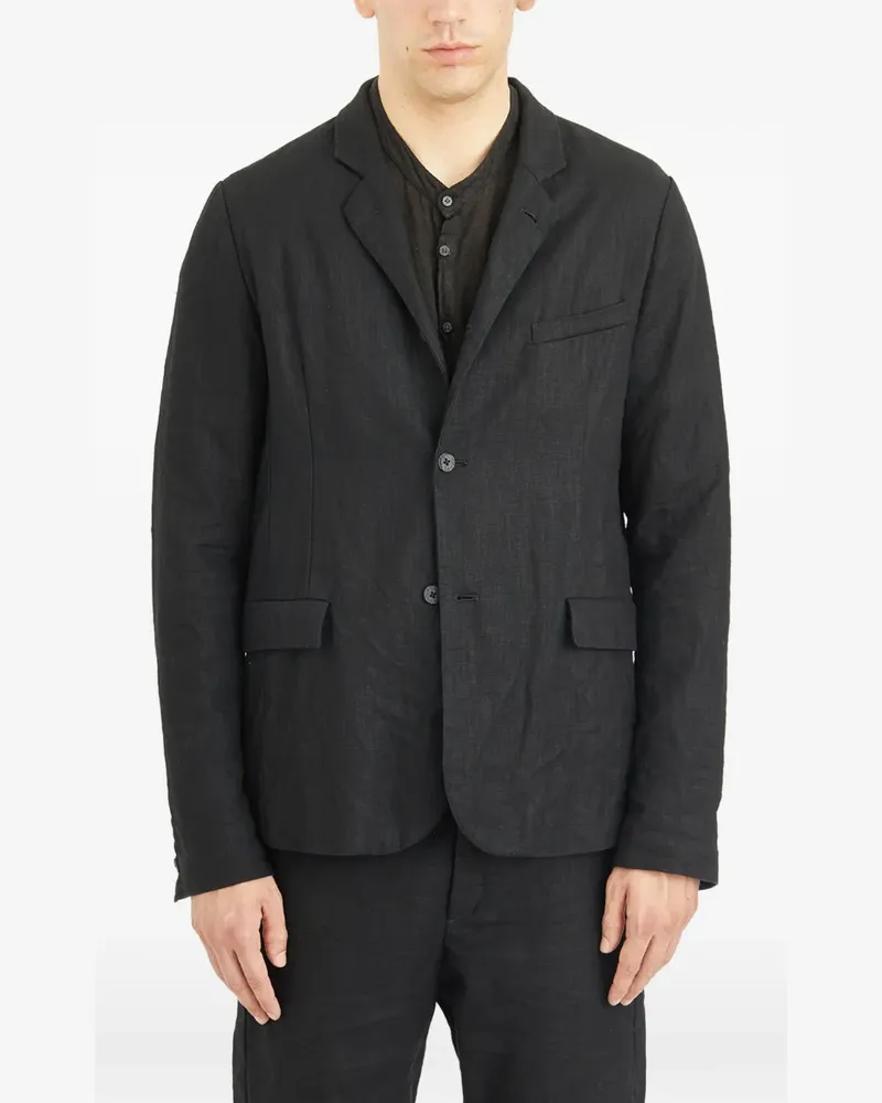 Poème Bohèmien linen blazer - Schwarz Schwarz