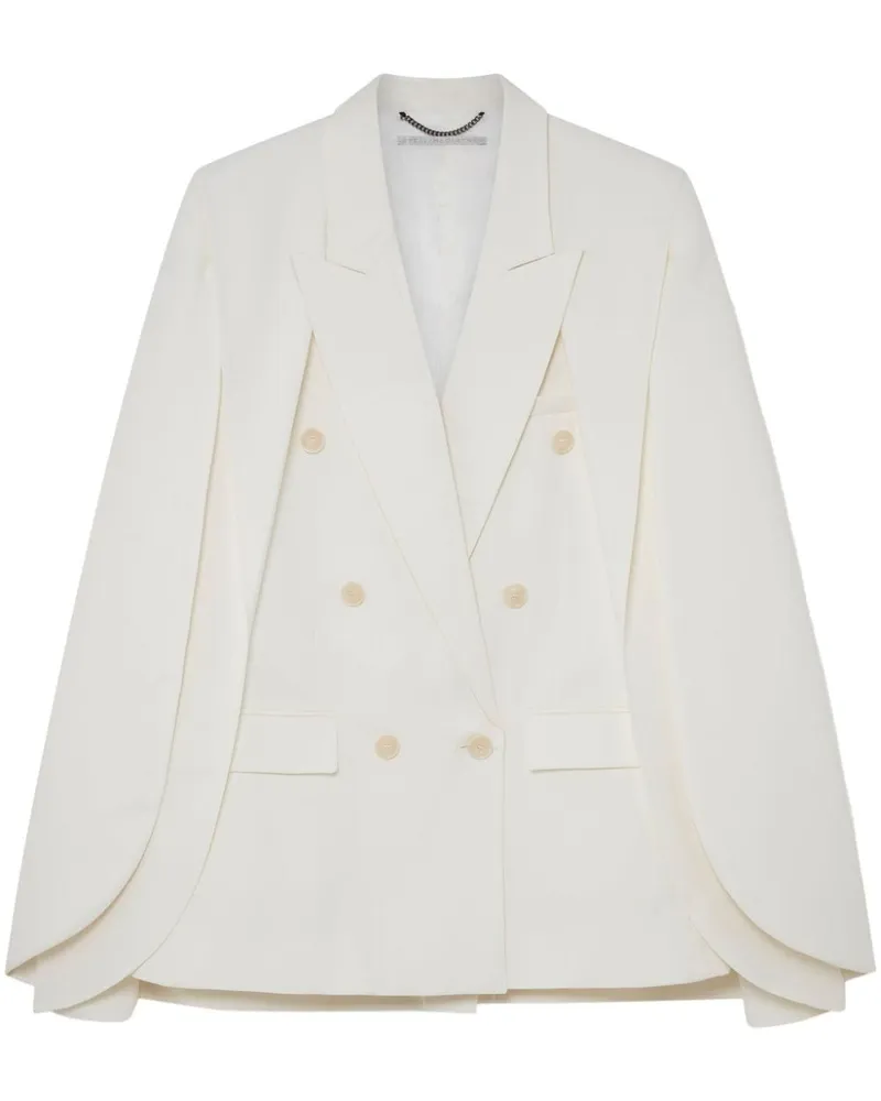 Stella McCartney Blazer im Cape-Style Weiß