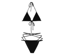 Bikini mit überkreuzten Trägern - Schwarz