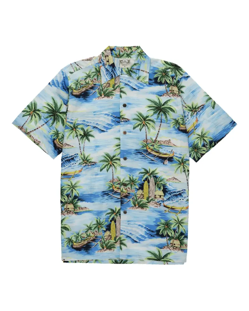 Fortela Outrigger printed short-sleeve shirt - Blau Blau