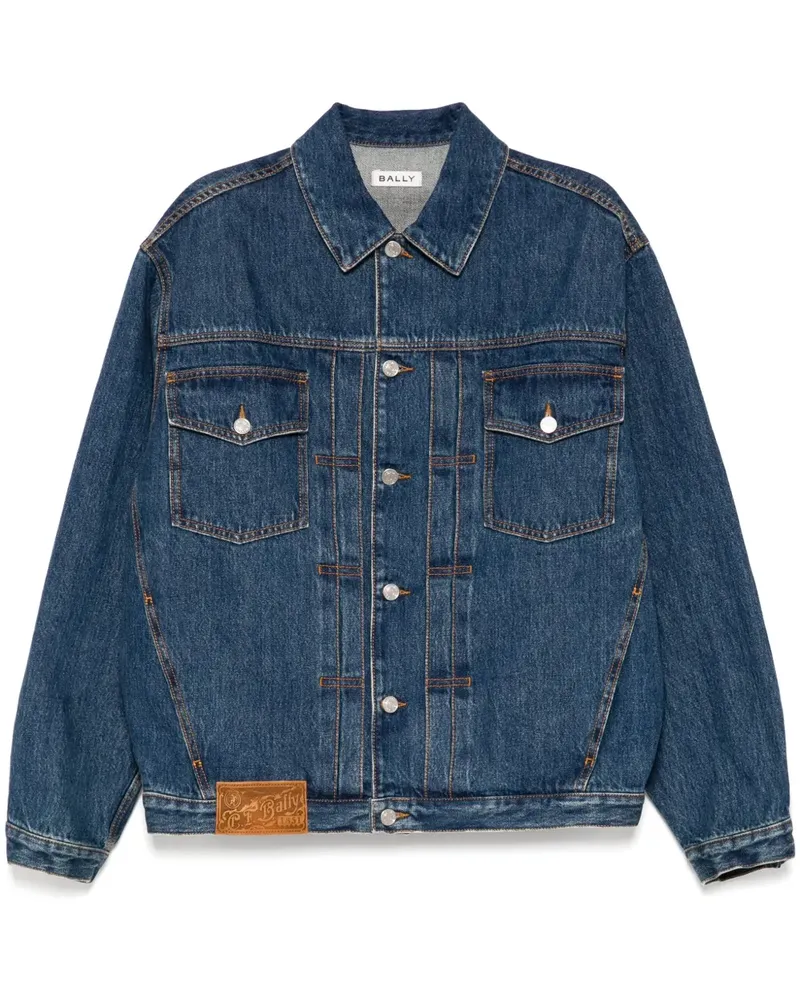 Bally Jeansjacke mit Knopfleiste - Blau Blau