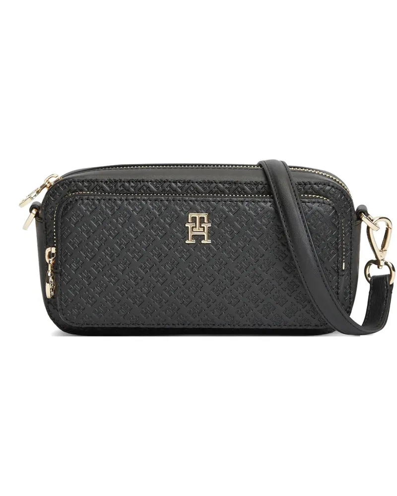 Tommy Hilfiger Schultertasche mit Logo-Prägung - Schwarz Schwarz