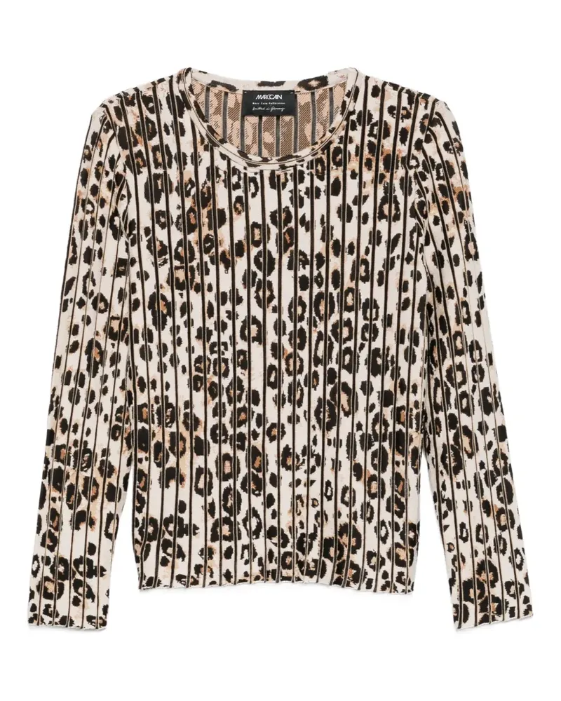Marc Cain Pullover mit Animal-Print - Nude Nude