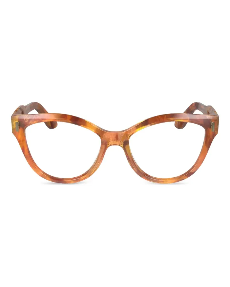 Calvin Klein Cat-Eye-Brille aus Azetat - Braun Braun