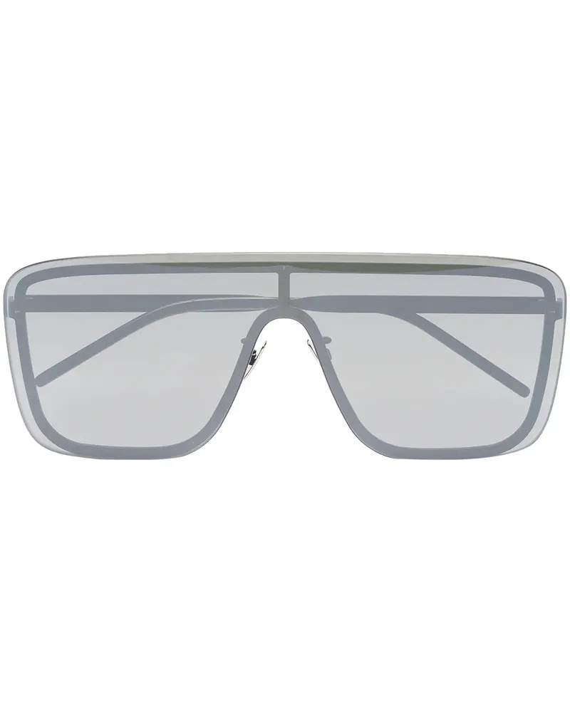 Saint Laurent Shield Oversized-Sonnenbrille - Schwarz Schwarz