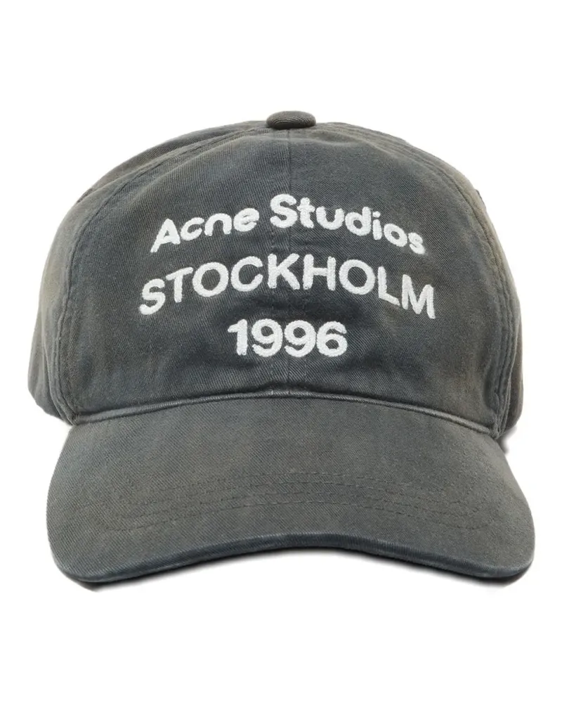 Acne Studios Baseballkappe mit Logo - Schwarz Schwarz