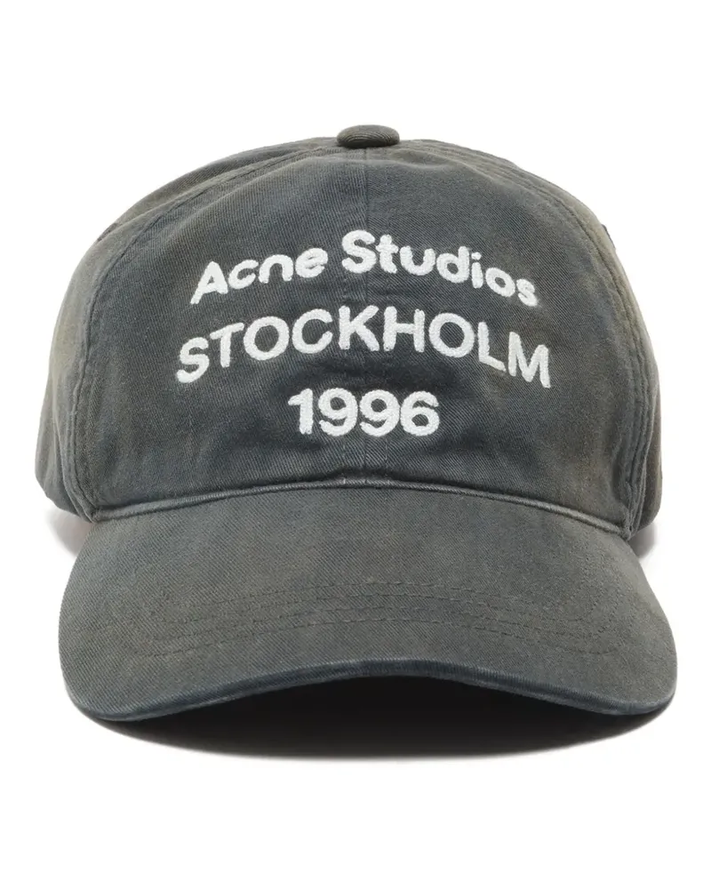 Acne Studios Baseballkappe mit Logo - Schwarz Schwarz