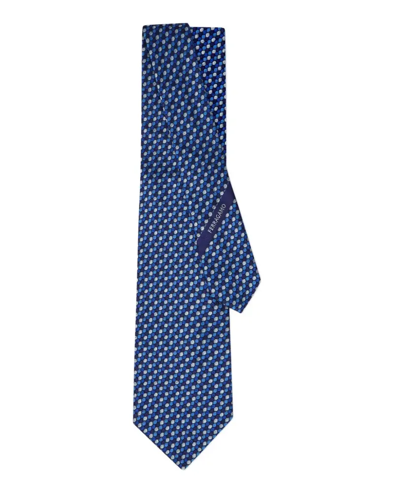 Ferragamo Krawatte mit Murrina-Print - Blau Blau