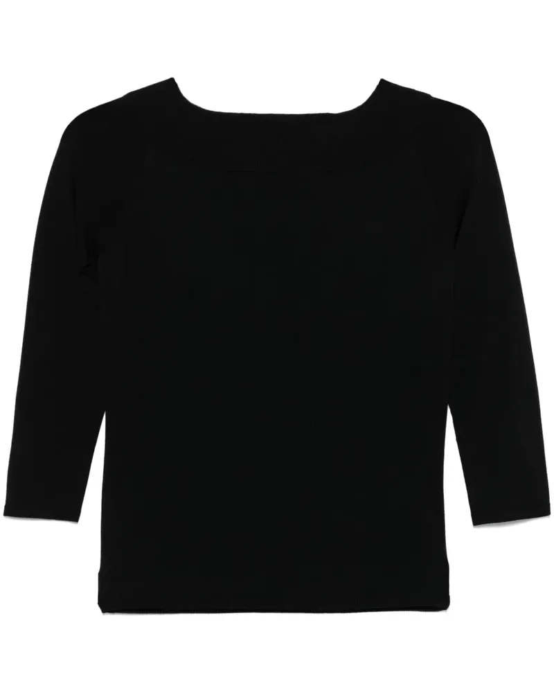 Roberto Collina Fein gestricktes Oberteil - Schwarz Schwarz