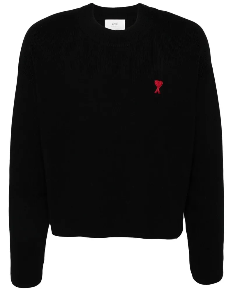 AMI Paris Pullover mit Ami de Coeur-Motiv - Schwarz Schwarz
