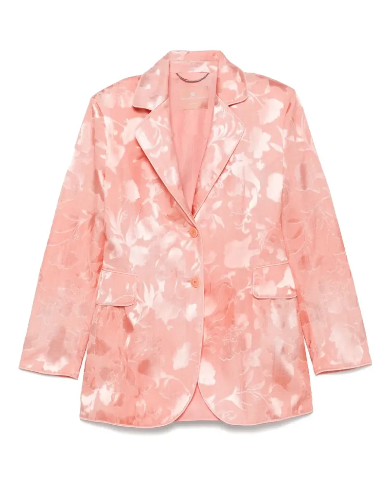 Ermanno Scervino Sakko mit Jacquard-Blumenmuster - Rosa Rosa