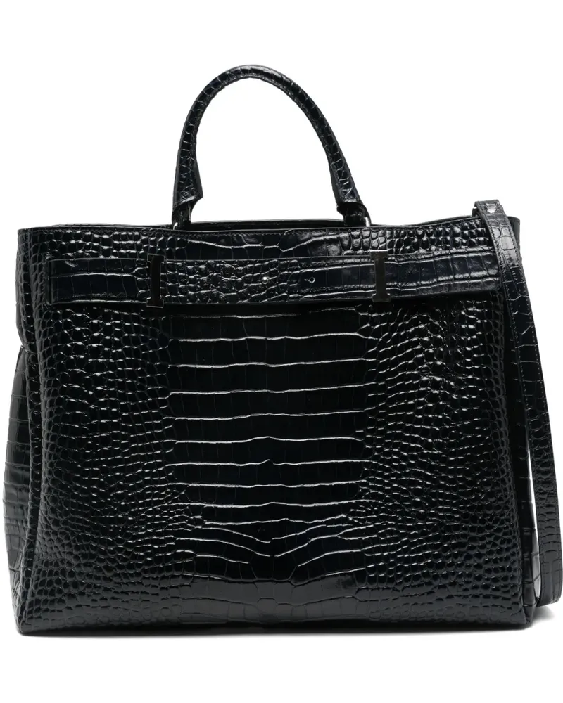 Iceberg crocodile-effect tote bag - Blau Blau