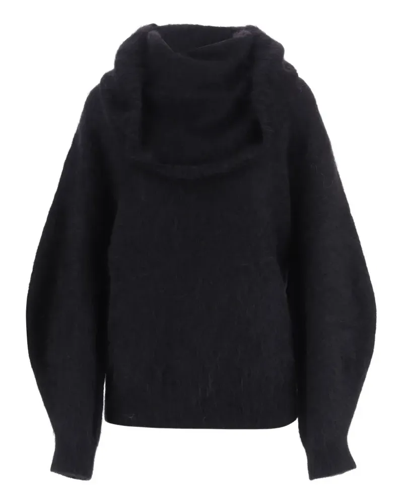 The Garment Roma mohair-blend draped-neck sweater - Schwarz Schwarz