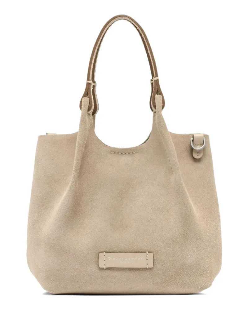 Gianni Chiarini Dua Schultertasche aus Wildleder - Nude Nude