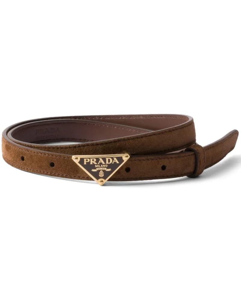 Prada Gürtel aus Wildleder - Braun Braun
