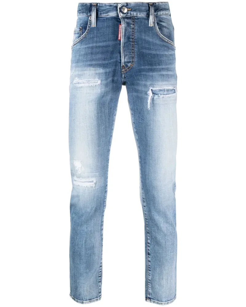 Dsquared2 Halbhohe Skinny-Jeans - Blau Blau