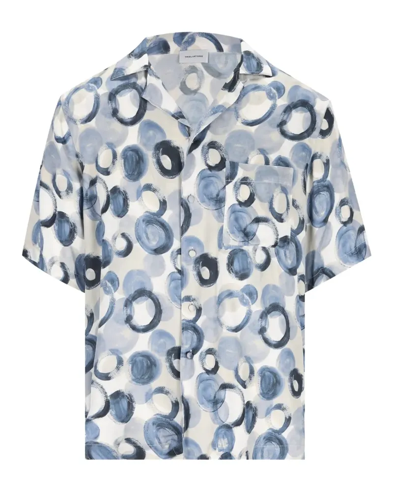 Tagliatore graphic-print short-sleeve shirt - Nude Nude