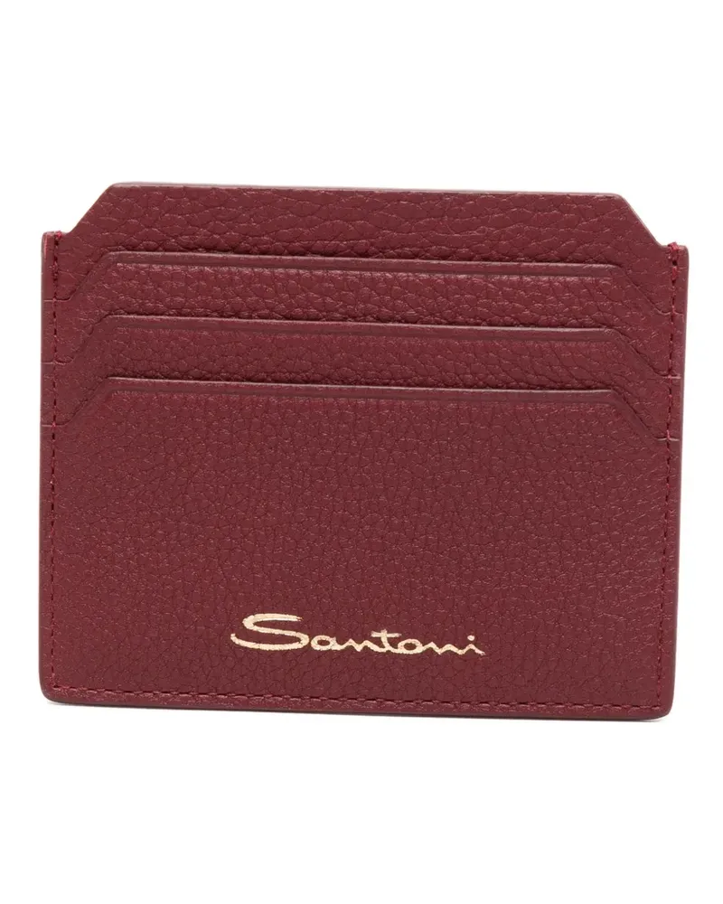 Santoni Portemonnaie mit Logo-Print - Rot Rot