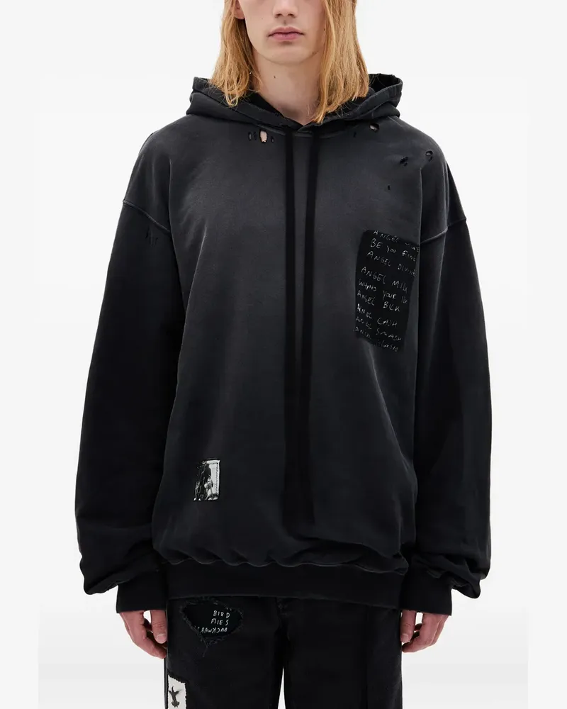 Ann Demeulemeester Ollie hoodie - Schwarz Schwarz