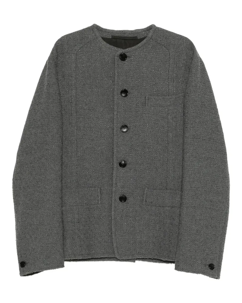 SONGZIO Tweed-Jacke mit rundem Ausschnitt - Grau Grau