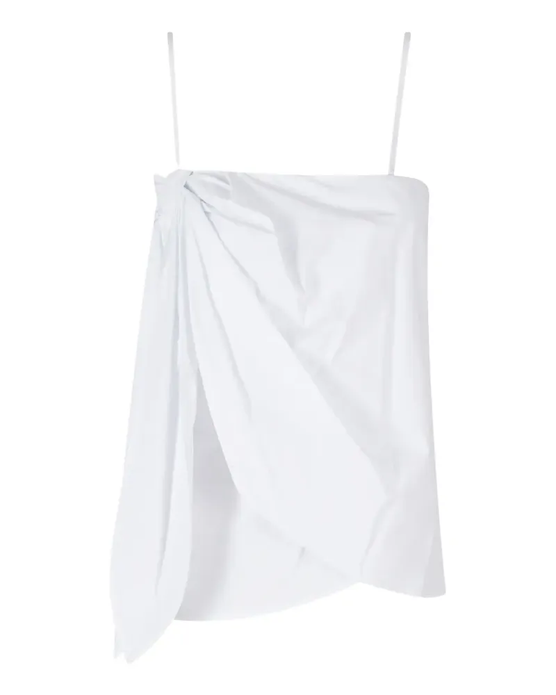 Isabelle Blanche draped spaghetti-strap top - Weiß Weiß