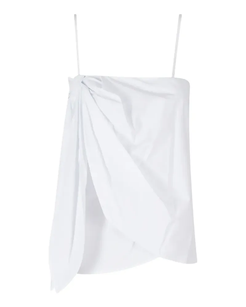 Isabelle Blanche draped spaghetti-strap top - Weiß Weiß