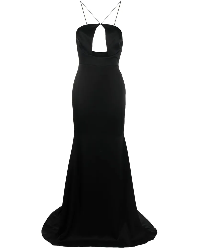Alex Perry Maxikleid mit Cut-Out - Schwarz Schwarz