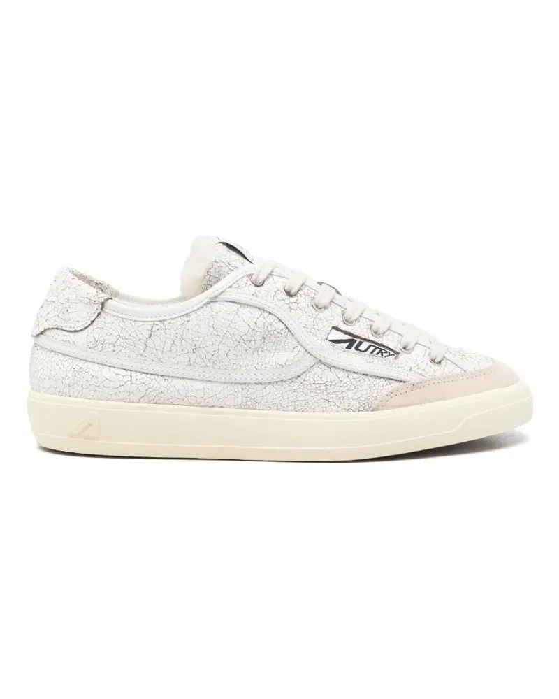 AUTRY Windscape Sneakers in Crackle-Optik mit Shearling-Futter - Weiß Weiß