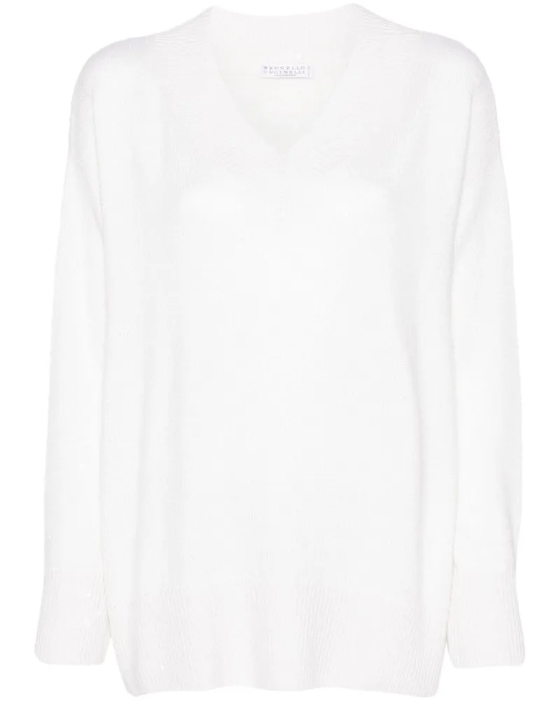 Brunello Cucinelli Pullover mit Pailletten - Nude Nude