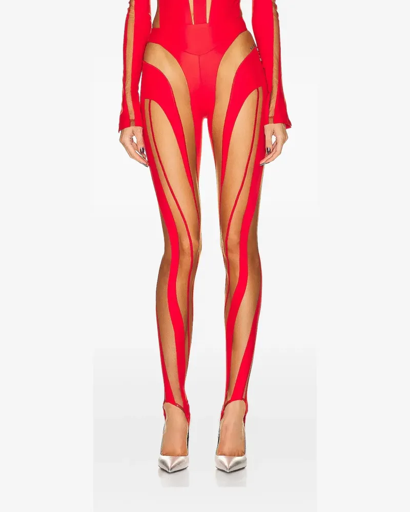 Thierry Mugler cut-out leggings - Rot Rot