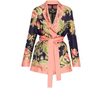 floral-print silk jacket