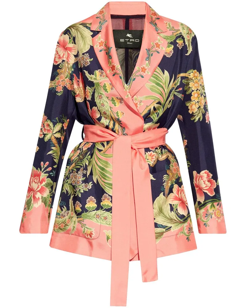 Etro Jacke aus Seide - Blau Blau
